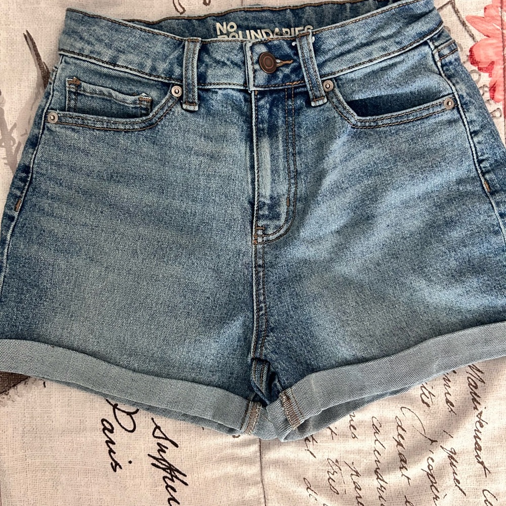 No Boundaries Light Blue Jean Shorts
